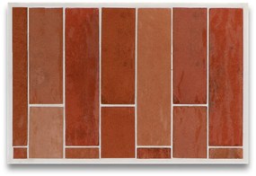 Hoogglans Handvorm Wandtegel 7x28 Cm Sarasota Terracotta A449