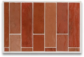 Hoogglans Handvorm Wandtegel 7x28 Cm Sarasota Terracotta A449