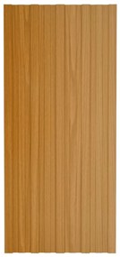 vidaXL Dakpanelen 12 st 100x45 cm gegalvaniseerd staal lichthout