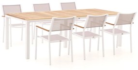 Bellagio Roma/Linosa 240cm dining tuinset 7-delig stapelbaar