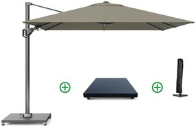 Zweefparasol  2.7x2.7m T2 (incl. voet + hoes) taupe Taupe-naturel-bruin Platinum Voyager