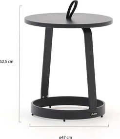 + 10% kassakorting | Bijzettafel tuin Manifesto | Rond | Tuintafel Aluminium | Ø47cm | Kees Smit Tuinmeubelen