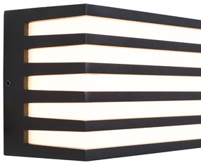 Moderne buiten wandlamp zwart incl. LED IP65 - Jail Modern IP65 Buitenverlichting
