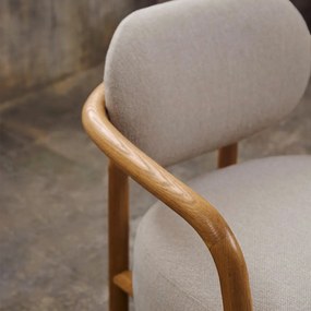 Kave Home Melqui Fauteuil Gebogen Eikenhout