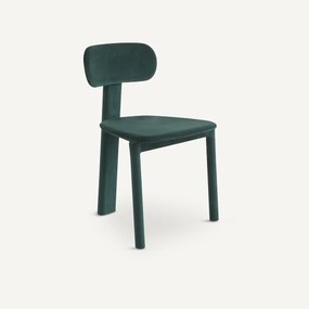 Met fluweel beklede stoel, MARAIS, ontwerp Emmanuel Gallina