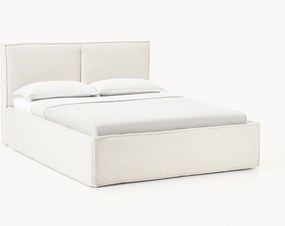 Bouclé gestoffeerd bed Dream met opbergruimte