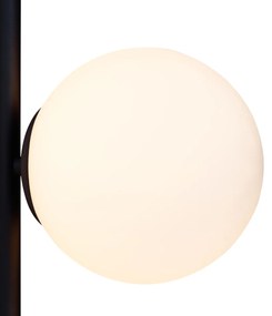 Design wandlamp zwart met mat glas 3-lichts - Vertical Design G9 bol / globe / rond Binnenverlichting Lamp