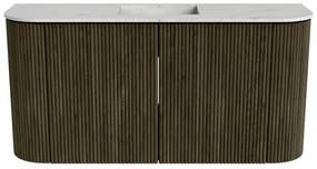 Mondiaz Joya DLux 85cm toiletmeubel ronding links/rechts shadow met wastafel faye midden zonder kraangat opalo