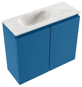 Mondiaz Ture DLux toiletmeubel 60cm jeans met wastafel ostra links zonder kraangat