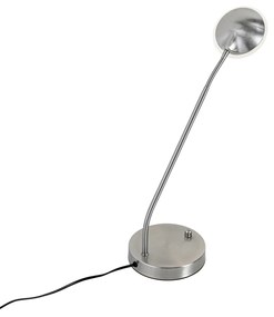 Moderne tafellamp met dimmer staal incl. LED - Eva Modern Binnenverlichting Lamp