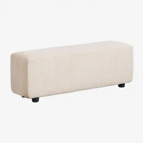 Lage Armleuning 113x30 Cm Voor Modulaire Bruna Bank Corduroy Linnen Beige - Sklum