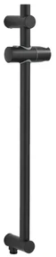 Saniclear Nero inbouwregendouche 30cm rond met plafondarm, 3 standen handdouche en glijstang zwart mat