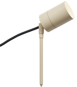 Buitenlamp Prikspot crème GU10 50mm verstelbaar IP44 incl. snoer en stekker - Solo Modern GU10 IP44 Buitenverlichting rond