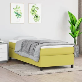 vidaXL Boxspringframe stof groen 90x200 cm