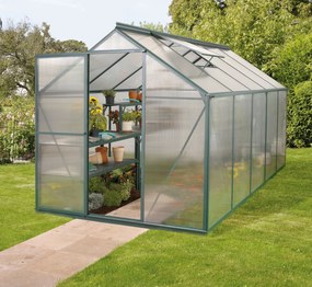 Vitavia Triton serre - 6,2m² - met 6 mm polycarbonaat - Donkergroen