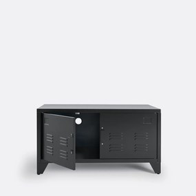 Laag meubel in metaal, 2 deuren, Hiba