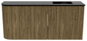 Mondiaz Joya 90cm toiletmeubel ronding links dusk met wastafel faye rechts zonder kraangat urban