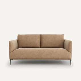 Compacte zitbank in stonewashed fluweel, Oscar, design E. Gallina