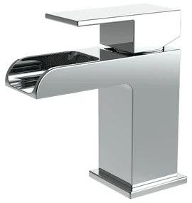 Sanigoods Luan waterval wastafelkraan rechthoekig chroom