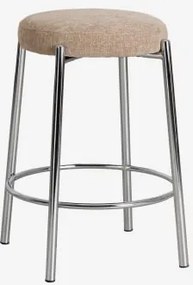 Pack Van 4 Hoge Krukken Bekleed En Van Ijzer Zantria ↑65 Cm & Stof Grijs – Taupe - Sklum
