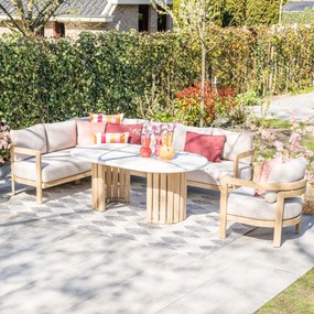Garden Impressions Sirocco lounge dining set 2-delig links - grey sand