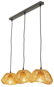 Kare Design Aloha Drop Quattro Eettafel Hanglamp Wabi Sabi Rotan