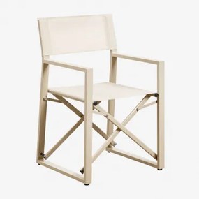 Pack Van 2 Opvouwbare Regisseursstoelen Voor In De Tuin Van Staal Antoliana Tapioca Beige - Sklum