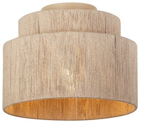 Japandi plafondlamp bruin met touw - SmilleJapandi E27 Scandinavisch rond Binnenverlichting Lamp