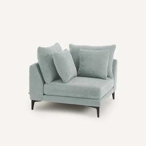 Hoekbank van gevlochten polyester, MODERNISTE, ontwerp Emmanuel Gallina