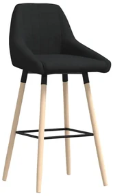 vidaXL Barkruk stof zwart