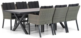 Tuinset 6 personen 245 cm Wicker Taupe Garden Collections Oxbow/Crossley