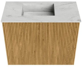 Mondiaz Joya DLux 50cm toiletmeubel oak met wastafel faye links 1 kraangat opalo