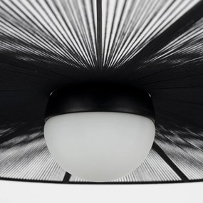 Zuiver Belle S Black Ronde Design Hanglamp Touw 65 Cm Zwart