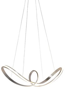 QAZQA Eettafel / Eetkamer Design hanglamp staal dimbaar incl. LED - Viola Due Design, Modern Binnenverlichting Lamp