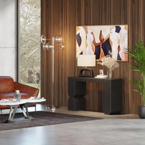 Kare Design Curve Black Sidetable Zwart Hout - 120 X 38cm.