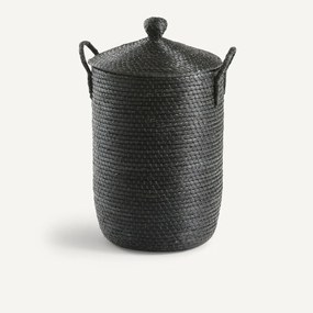 Linnenmand in gevlochten rijststro, Honoka