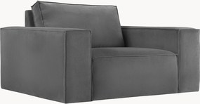 Ribfluwelen armstoel Carlo