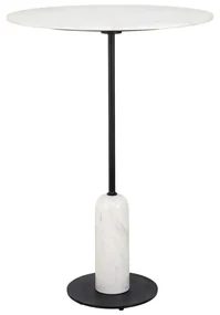 Richmond Interiors Jagger Ronde Bartafel Wit Marmer - 75 X 75cm.