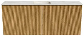 Mondiaz Joya DLux 100cm toiletmeubel oak met wastafel faye midden zonder kraangat ostra