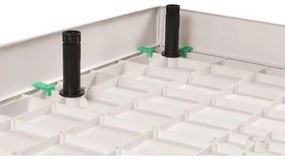 Saniclear Dura douchebak 90x90 kwartrond met paneel wit