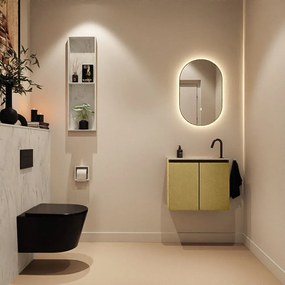 Mondiaz Ture DLux toiletmeubel 60cm oro met wastafel opalo rechts met kraangat