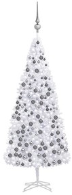 vidaXL Kunstkerstboom met LED's en kerstballen 500 cm wit