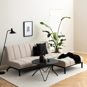 Beige Slaapbank Met Strepen Stiksel
