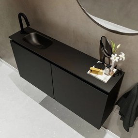 Mondiaz Ture 100cm toiletmeubel urban met wastafel urban links 1 kraangat