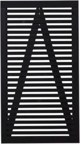 Tuinpoort vuren - Tokyo louvre recht zwart (100 x 180 cm)