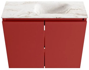 Mondiaz Ture DLux toiletmeubel 60cm fire met wastafel frappe rechts zonder kraangat
