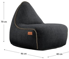 Cobana Lounge Chair & Pouf Outdoor - Zwart