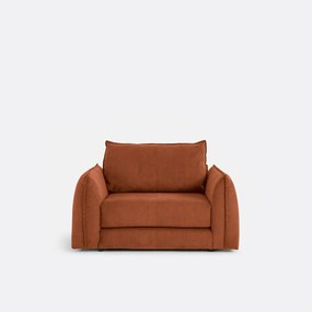 Rechte, uitklapbare fauteuil, 1-zits, van fijn geribd fluweel, TIKI