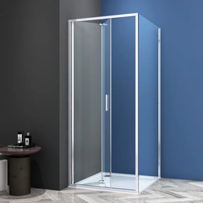 Badstuber Rano douchecabine met vouwdeur 100x90cm chroom