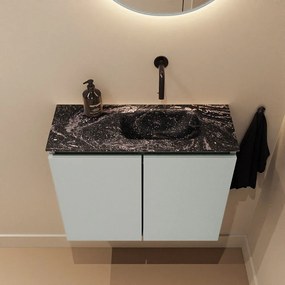 Mondiaz Ture DLux toiletmeubel 60cm greey met wastafel lava rechts zonder kraangat